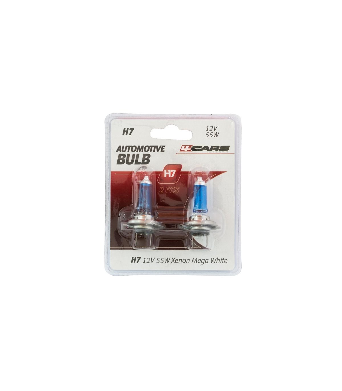4CARS 12V H7 55W Xenon Mega White 2ks (double blister) 4CARS 12V H7 55W Xenon Mega White 2ks (double blister)