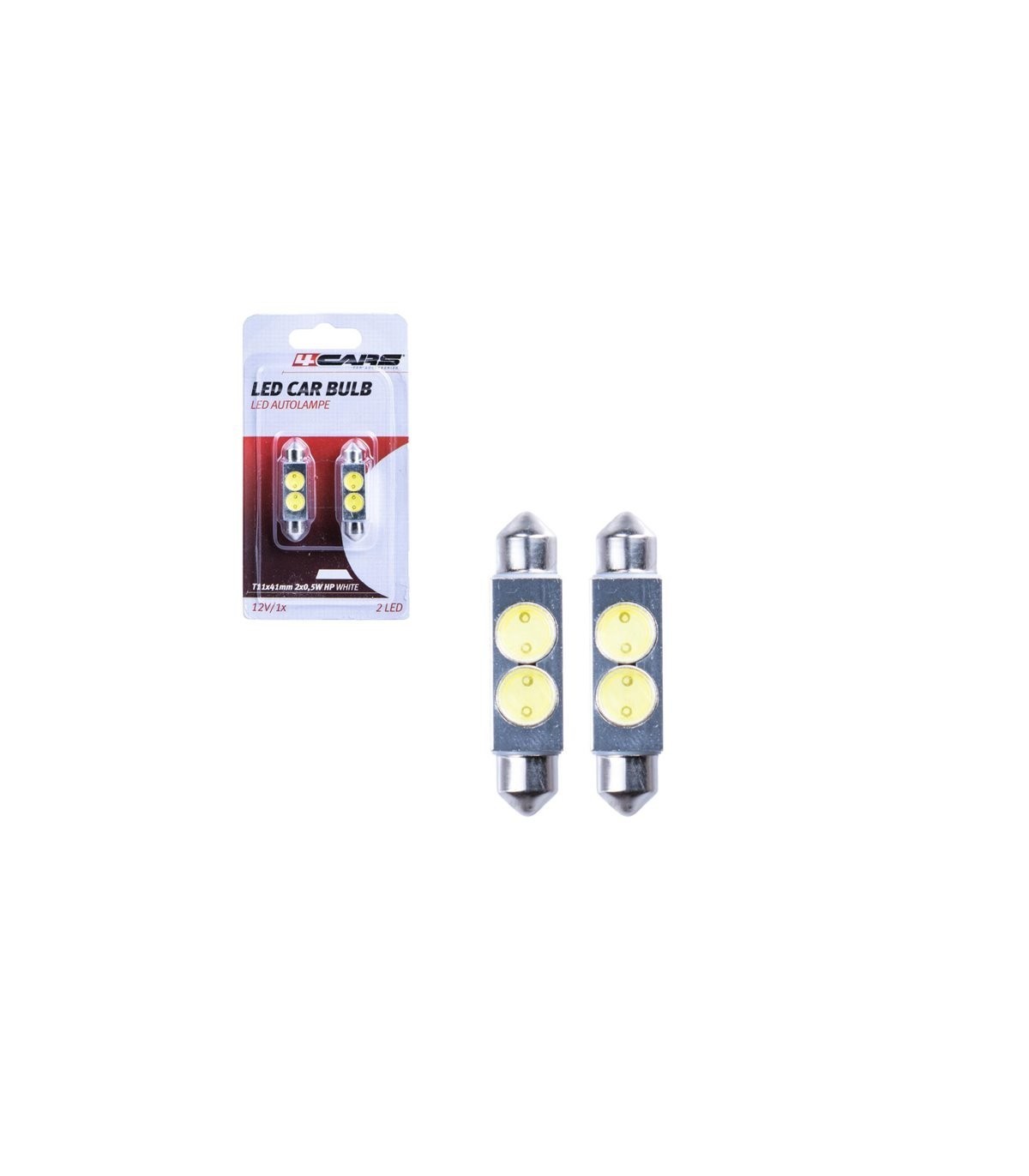 4CARS HQ sada LED žiaroviek T11X/41MM 2X0.5W HP biela 4CARS HQ sada LED žiaroviek T11X/41MM 2X0.5W HP biela