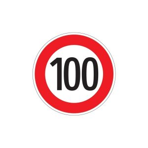 4CARS Samolepiaca značka rýchlosti 100 s priemerom 150mm 2. trieda