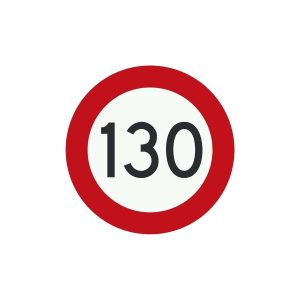 4CARS Samolepiaca značka rýchlosti 130 s priemerom 200mm 2. trieda
