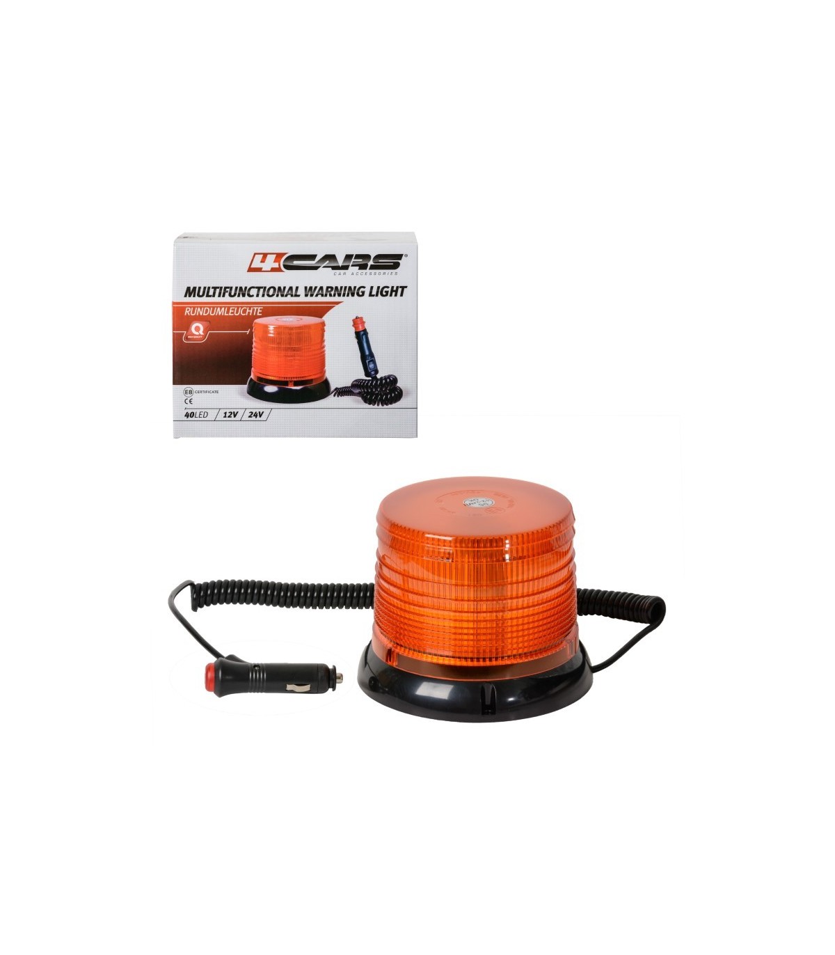4CARS VIACFUNKČNÉ VÝSTRAŽNÉ SVETLO 12/24V 40 LED 4CARS VIACFUNKČNÉ VÝSTRAŽNÉ SVETLO 12/24V 40 LED