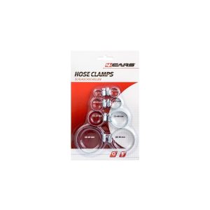 4CARS kovové spony na hadice šrubovacie sada 8ks od 12mm do 60mm