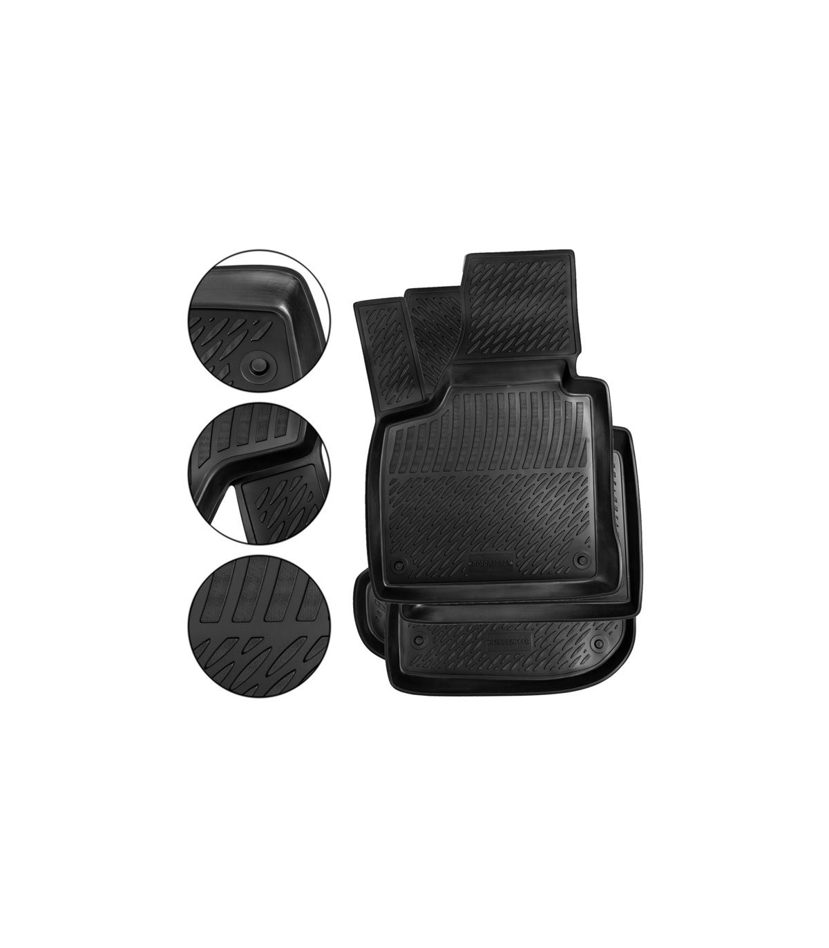 Sada typizovaných gumených rohoží so zvýšeným okrajom CHEVROLET AVEO Sada typizovaných gumených rohoží so zvýšeným okrajom CHEVROLET AVEO