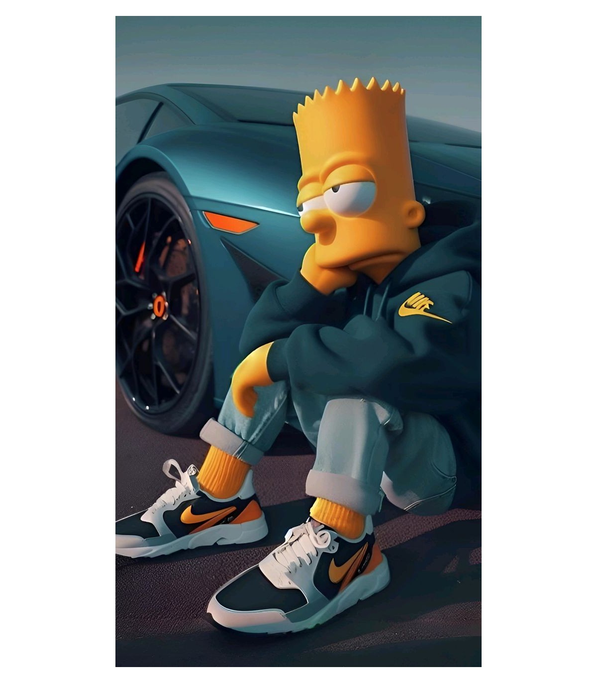 Samolepka na bočné B stĺpiky auta - Bart Simpson Samolepka na bočné B stĺpiky auta - Bart Simpson