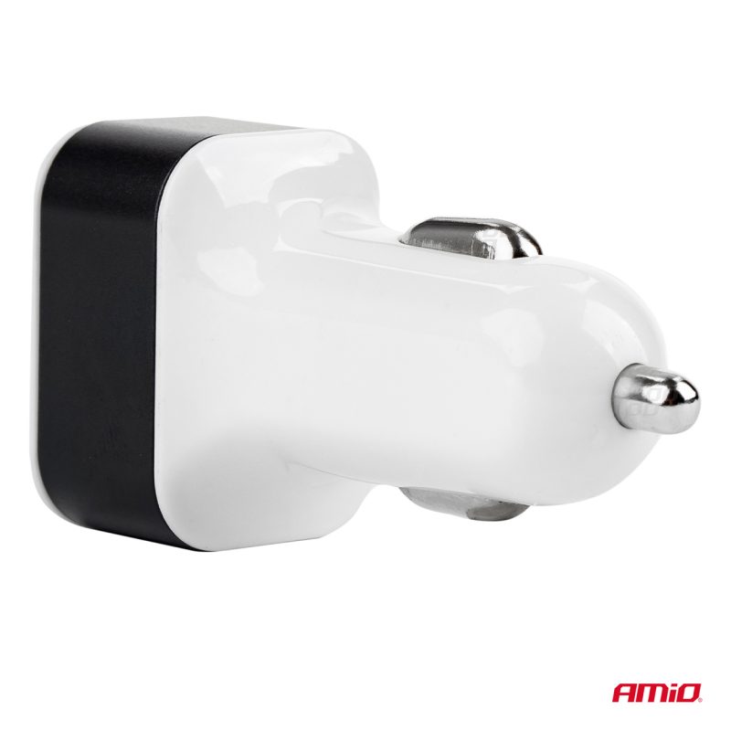 Autonabíjačka mobilného telefónu s 3xUSB biela PCH-03 – Obrázok 3