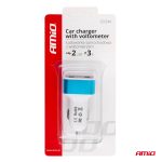 Autonabíjačka mobilného telefónu s 2xUSB + tester napätia akumulátora TEST-04 – Obrázok 5