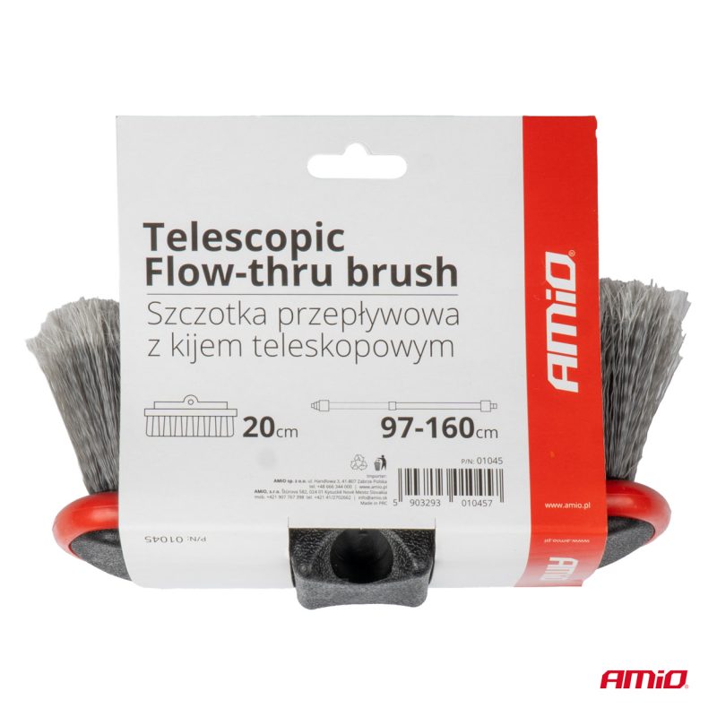 Teleskopická prietoková kefa na umývanie auta 97-160cm AMIO-01045 – Obrázok 7