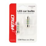 LED žiarovky STANDARD 3014 9SMD Festoon C5W C10W C3W 31mm White 12V – Obrázok 3