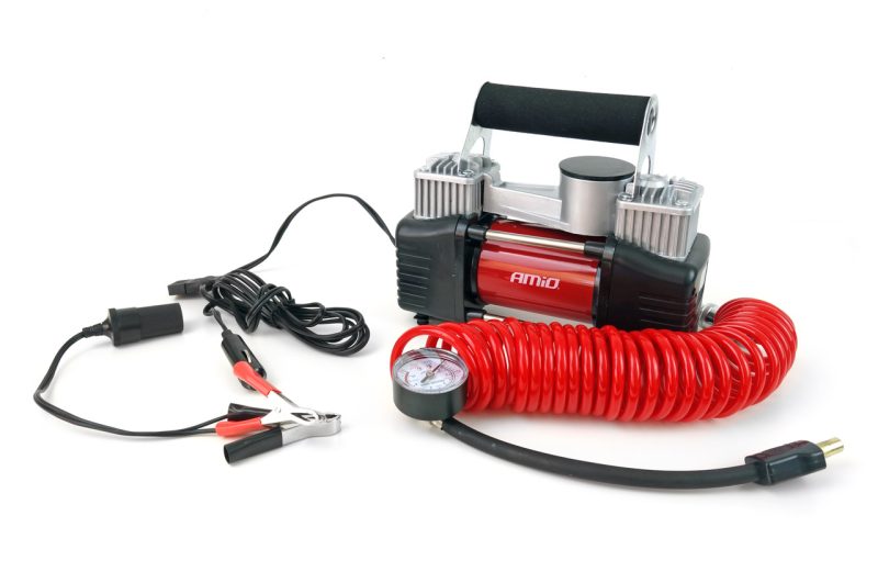 Kompresor do auta kovový dvojpiestový 12V HQ, Acomp-04 AMiO-01136 – Obrázok 6