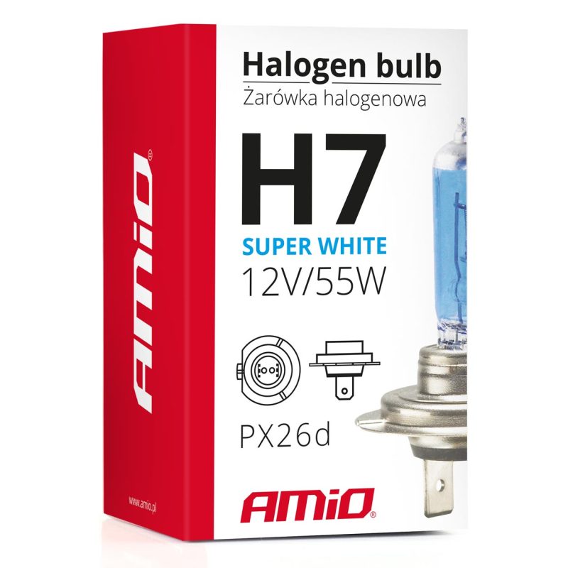 Halogénová žiarovka H7 12V 55W UV filter (E8) Super White – Obrázok 6