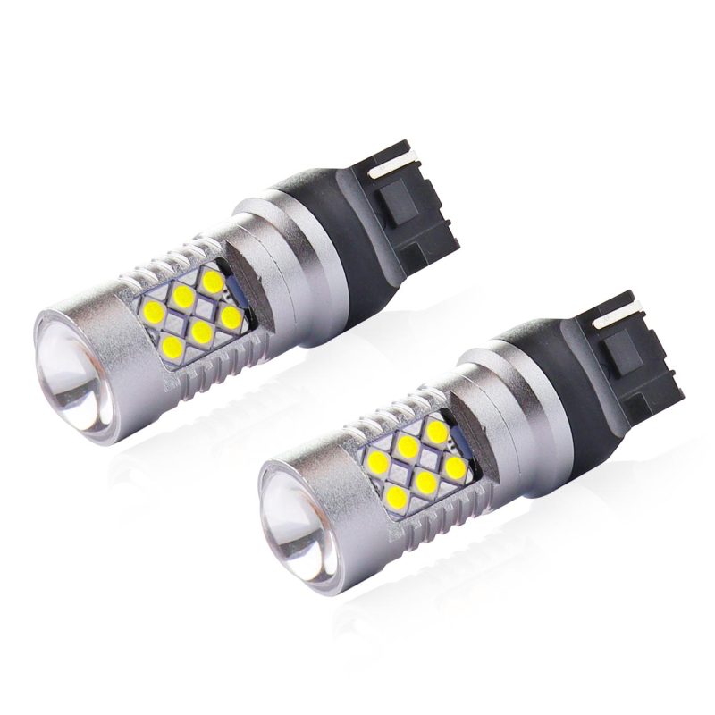 LED žiarovky CANBUS 3030 24SMD T20 7440 W21W White 12V/24V – Obrázok 2