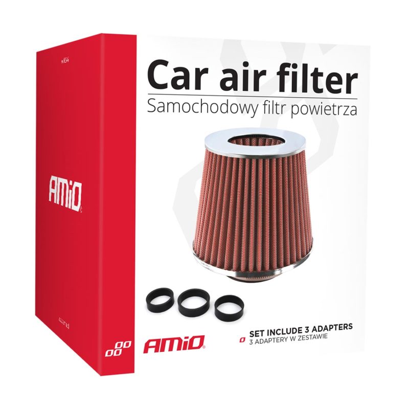 Športový vzduchový filter + 3 adaptéry AF-Chrome – Obrázok 3