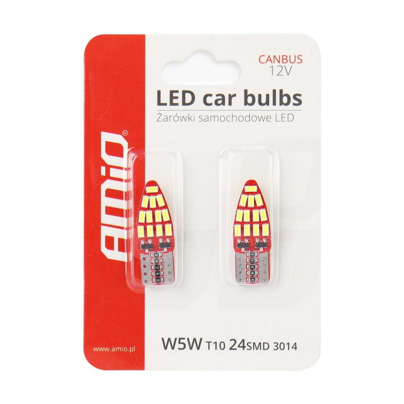 LED žiarovky CANBUS 24SMD 3014 T10e (W5W) White 12V – Obrázok 5