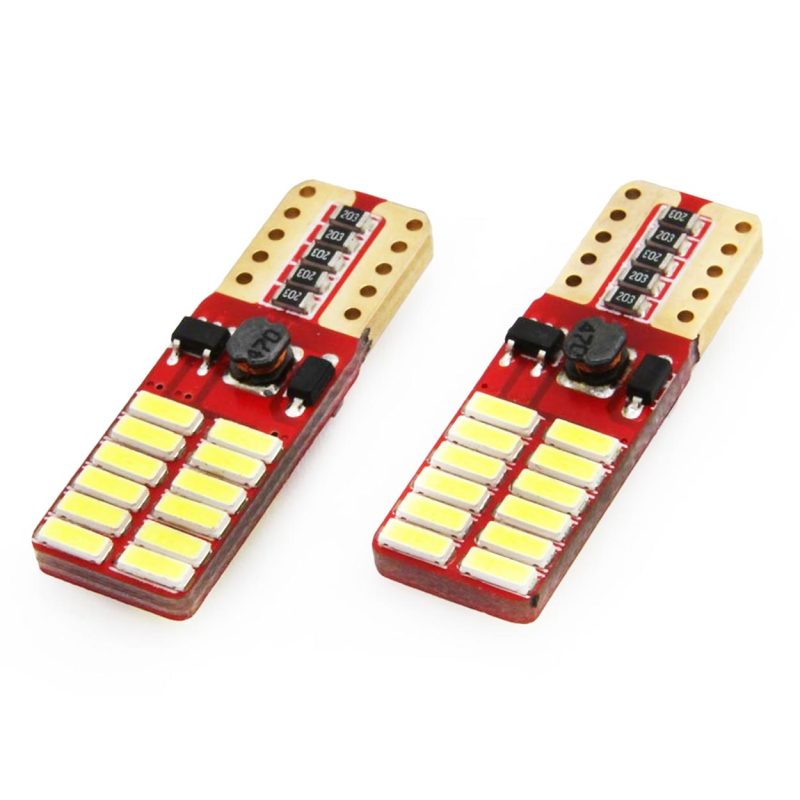 LED žiarovky CANBUS 24SMD 4014 T10e (W5W) White 12V/24V – Obrázok 4
