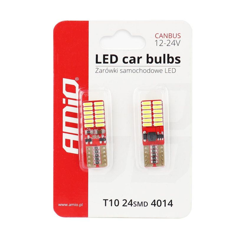 LED žiarovky CANBUS 24SMD 4014 T10e (W5W) White 12V/24V – Obrázok 5