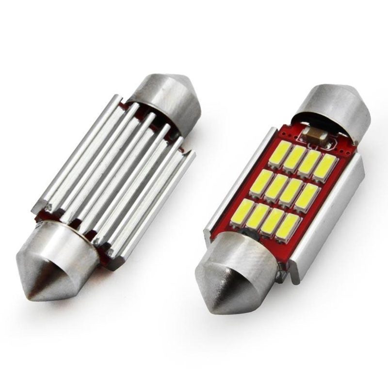 LED žiarovky CANBUS 4014 12SMD Festoon C5W C10W C3W 39mm White 12V/24V – Obrázok 2