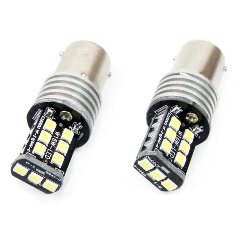 LED žiarovky CANBUS 2835 15SMD 1156 BA15S P21W R10W R5W White 12V/24V – Obrázok 2