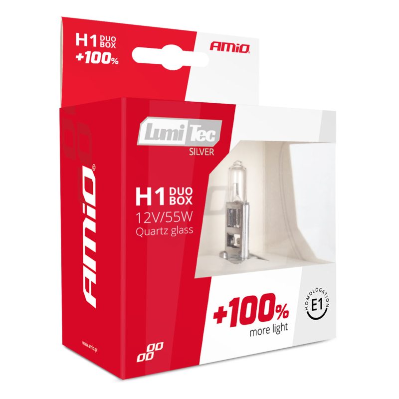 Halogénový DUO blister (2ks) H1 12V 55W sada LumiTec SILVER +100% – Obrázok 5