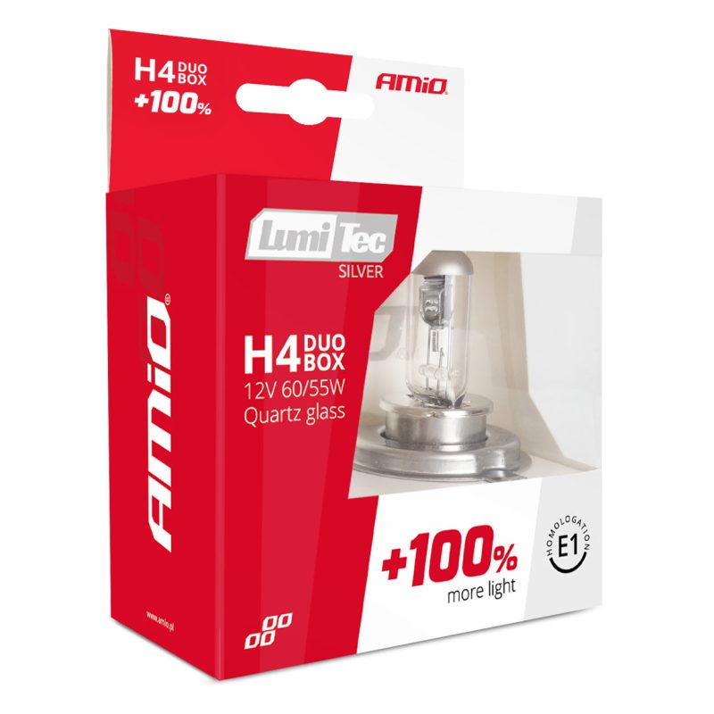 Halogénový DUO blister (2ks) H4 12V 60/55W sada LumiTec SILVER +100% – Obrázok 6
