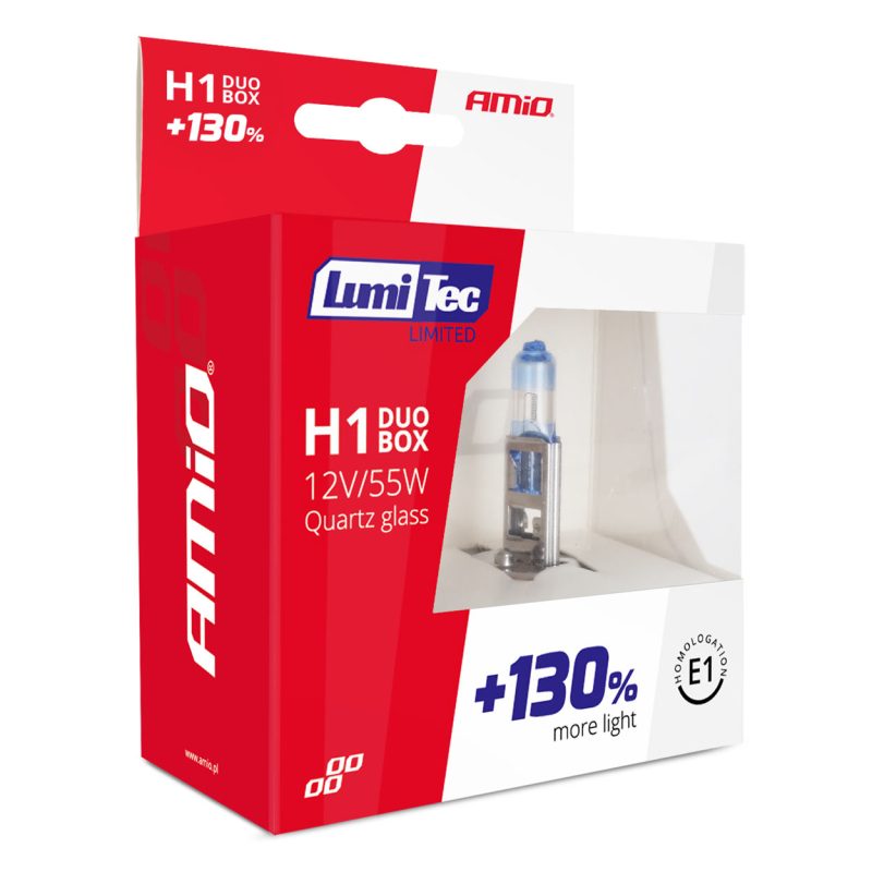Halogénový DOU blister (2ks) H1 12V 55W sada LumiTec LIMITED +130% – Obrázok 5