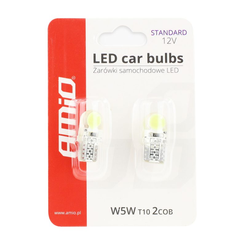 LED žiarovky STANDARD White T10e COB 12V – Obrázok 5