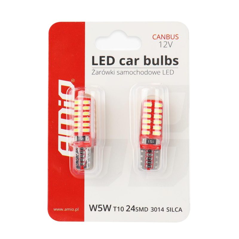 LED žiarovky CANBUS 24SMD 3014 T10e (W5W) SILCA White 12V – Obrázok 5