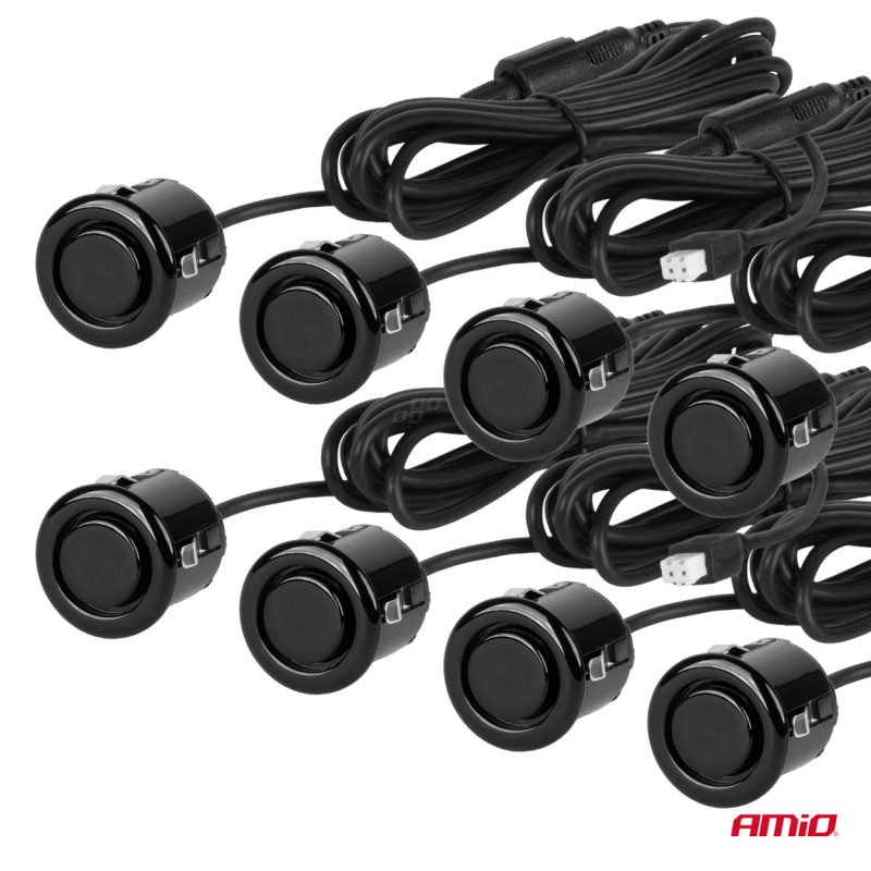 Parkovací asistent so zvukovým signalizátorom/bzučiak 8 senzorové čierne GOLD 18mm – Obrázok 3
