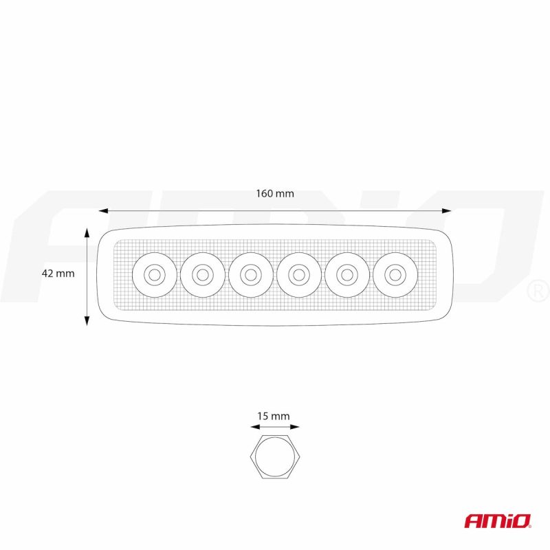 Pracovné LED svetlo AWL01 6 LED FLAT 9-60V – Obrázok 13