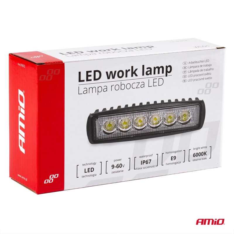 Pracovné LED svetlo AWL01 6 LED FLAT 9-60V – Obrázok 12