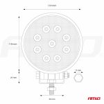 Pracovné LED svetlo AWL04 9 LED FLOOD 9-60V – Obrázok 12