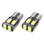 LED žiarovky CANBUS 6SMD-2 5730 T10 (W5W) White – Obrázok 4
