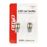 LED žiarovky CANBUS 6SMD-2 5730 T10 (W5W) White – Obrázok 5