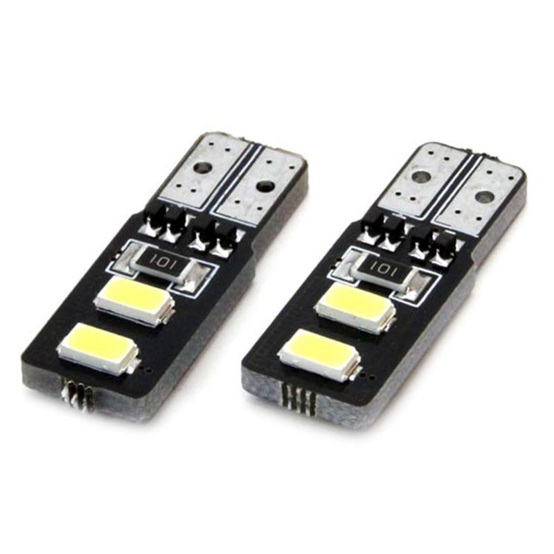 LED žiarovky CANBUS 4SMD 5730 T10 (W5W) White – Obrázok 4