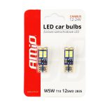 LED žiarovky CANBUS 12SMD 2835 T10e (W5W) White 12V/24V – Obrázok 5