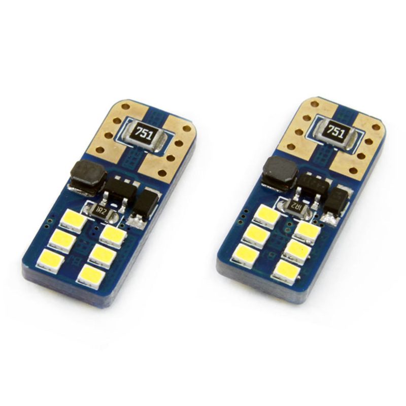 LED žiarovky CANBUS 12SMD UltraBright 2016 T10e (W5W) White 12V/24V – Obrázok 4