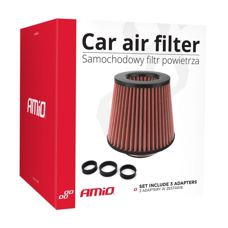 Športový vzduchový filter + 3 adaptéry AF-Carbon – Obrázok 3