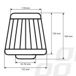 Športový vzduchový filter + 3 adaptéry AF-Carbon – Obrázok 4
