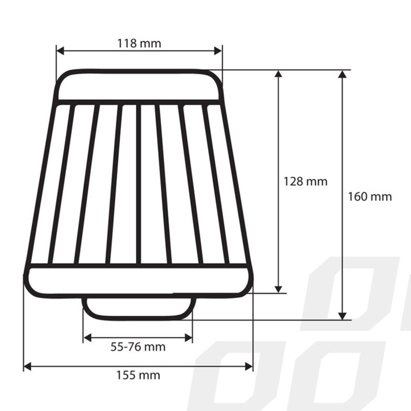 Športový vzduchový filter + 3 adaptéry AF-Carbon – Obrázok 4