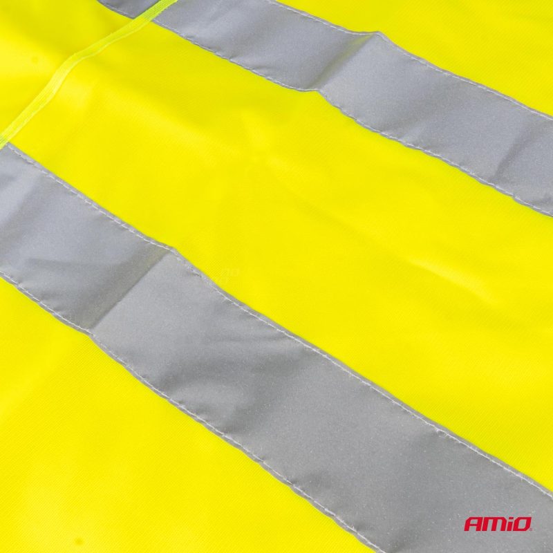 Reflexná vesta XXL žltá s certifikátom AMiO-01734 – Obrázok 5