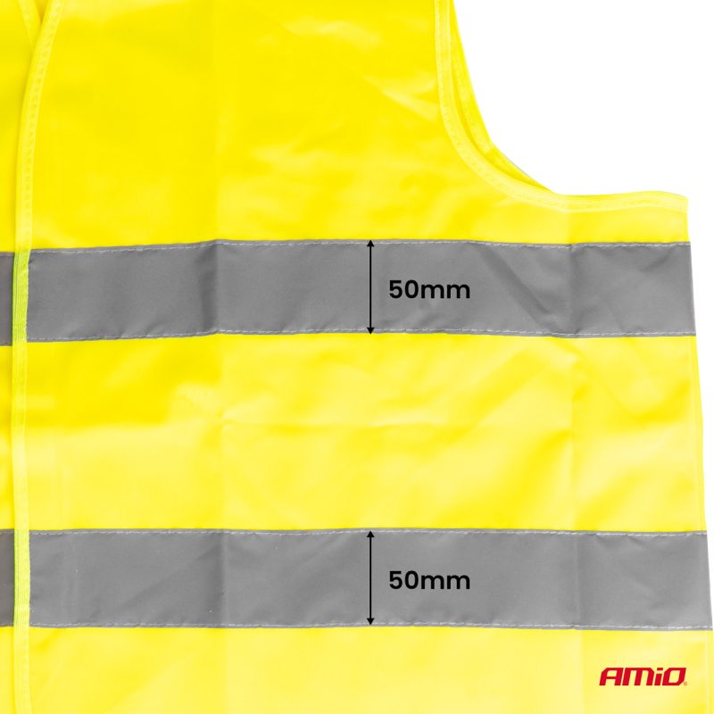 Reflexná vesta XXL žltá s certifikátom AMiO-01734 – Obrázok 7