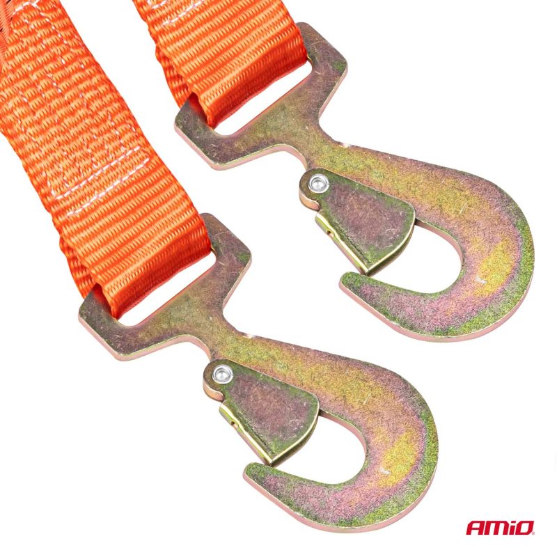 Ťažný popruh 4500kg, 50mm, 4 m zakončenie hák+hák – Obrázok 3