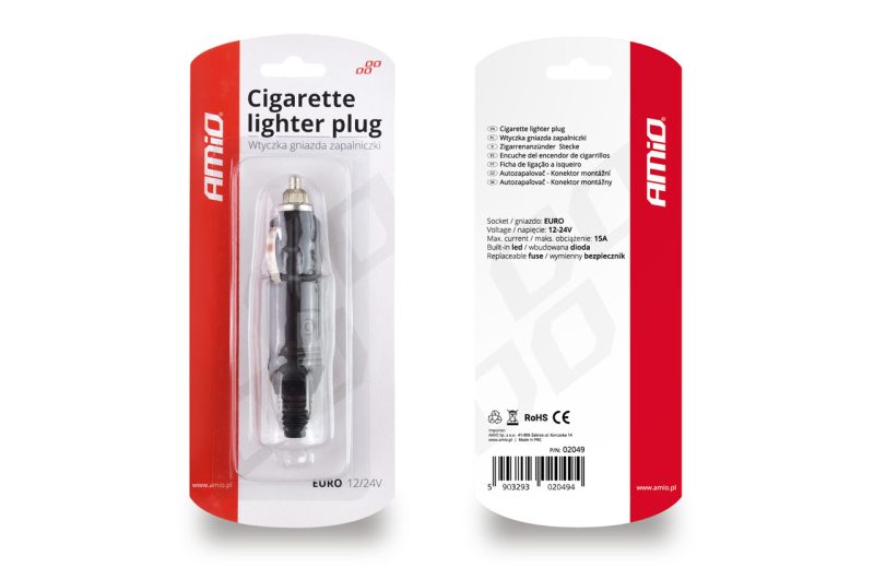Zástrčka autozapaľovača EURO 12/24V – Obrázok 2