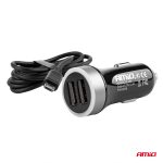 Nabíjačka do auta 12/24V Micro + 2x USB 2.4A PCH PRO-01 – Obrázok 2