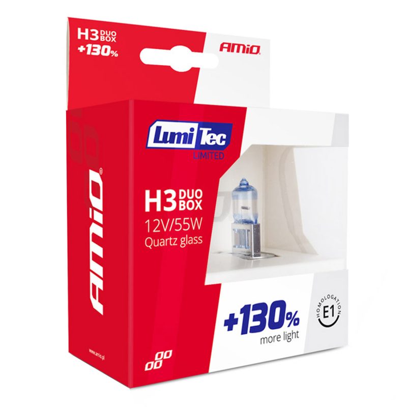 Halogénový DUO blister (2ks) H3 12V 55W sada LumiTec LIMITED +130% – Obrázok 5