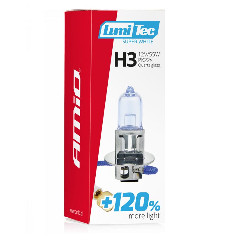 Halogénová žiarovka H3 12V 55W LumiTec SuperWhite +120% – Obrázok 3