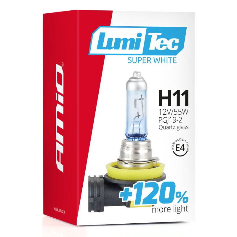 Halogénová žiarovka H11 12V 55W LumiTec SuperWhite +120% – Obrázok 5