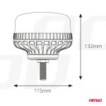 Výstražný maják W03SB na jednu skrutku R65 R10 36LED 12/24 V IP56 – Obrázok 5