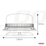 Výstražný maják W03M magnetický R65 R10 36LED 12 / 24V IP56 – Obrázok 6
