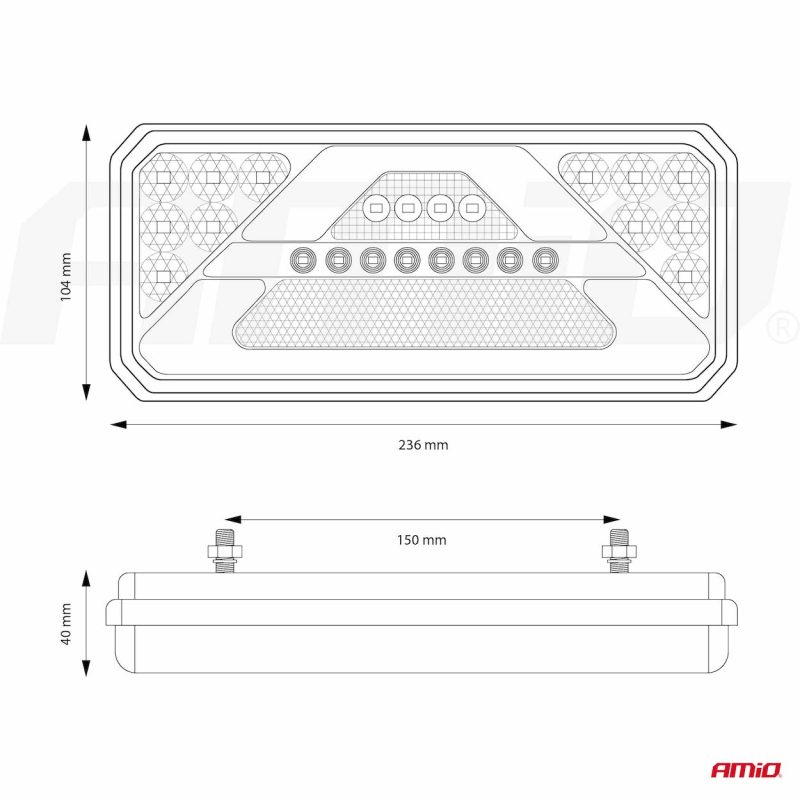 Svetlo zadné združené LED dynamické PRAVÉ RCL-02-R – Obrázok 13
