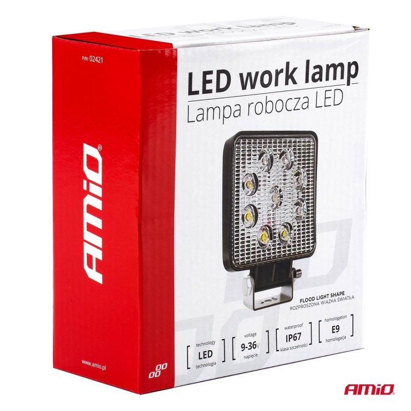 Pracovné LED svetlo AWL07 9 LED FLOOD 9-36V – Obrázok 10